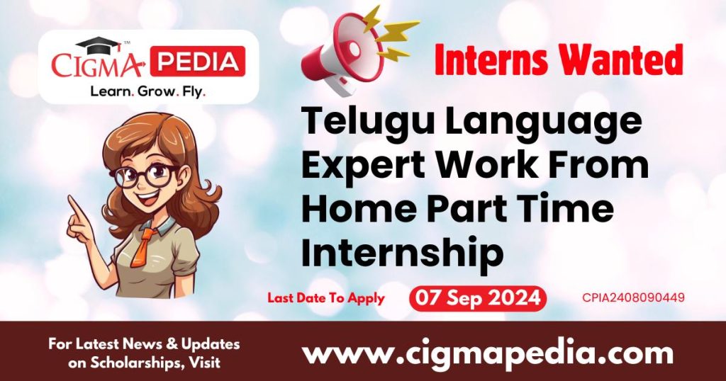 Telugu Language Expert Work From Home Part Time Internship by Indiaum Solutions