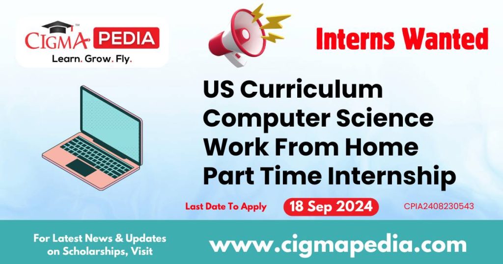 US Curriculum Computer Science Work From Home Part Time Internship by Narigiri's Connect To Universe Private Limited