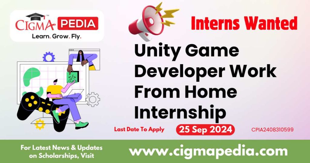 Unity Game Developer Work From Home Internship