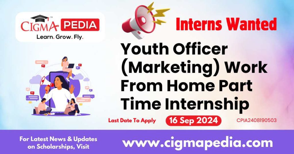 Youth Officer (Marketing) Work From Home Part Time Internship