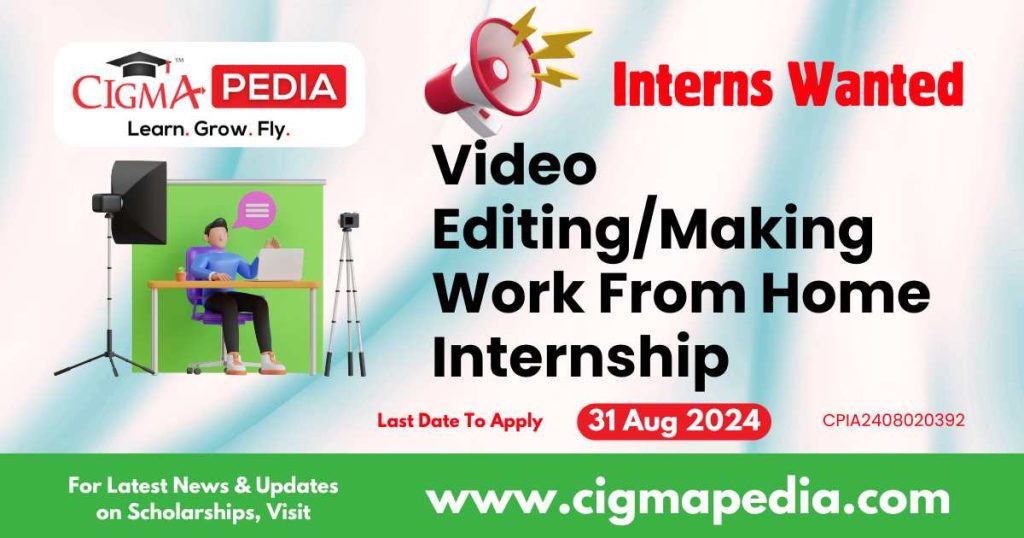 Video Editing/Making Work From Home Internship by Celebrare