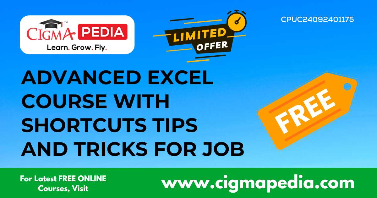 Advanced Excel Course With Shortcuts Tips and Tricks for JOB