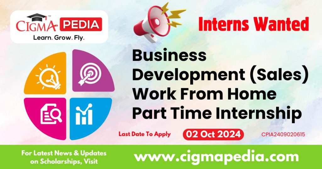 Business Development (Sales) Work From Home Part Time Internship