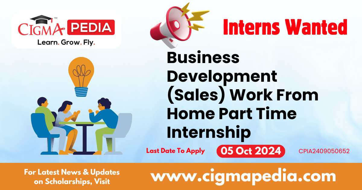 Business Development (Sales) Work From Home Part Time Internship by ...