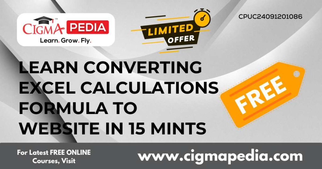 Converting Excel calculations Formula to Website