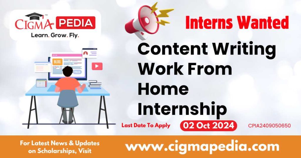 Content Writing Work From Home Internship