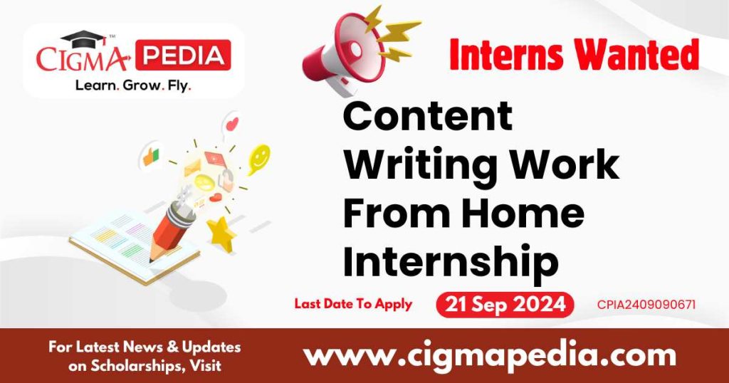 Content Writing Work From Home Internship