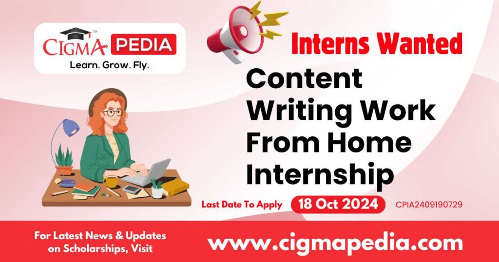 Content Writing Work From Home Internship