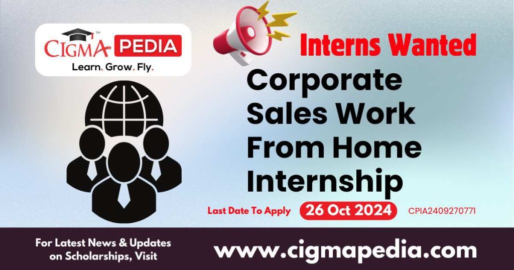 Corporate Sales Work From Home Internship