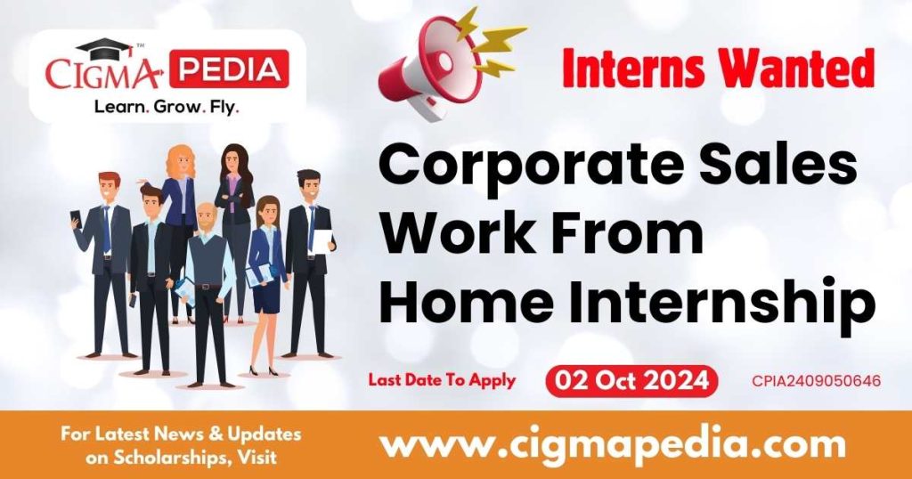 Corporate Sales Work From Home Internship