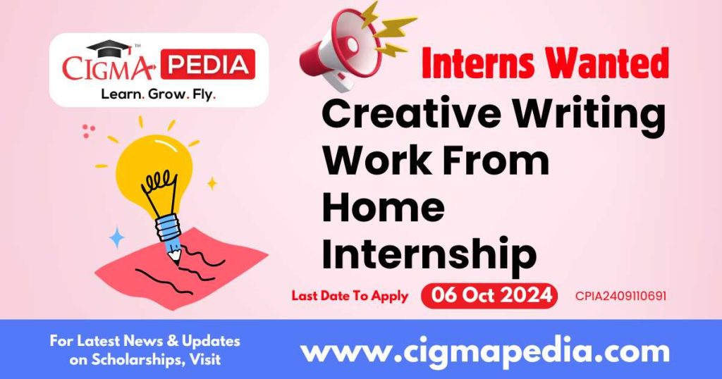 Creative Writing Work From Home Internship