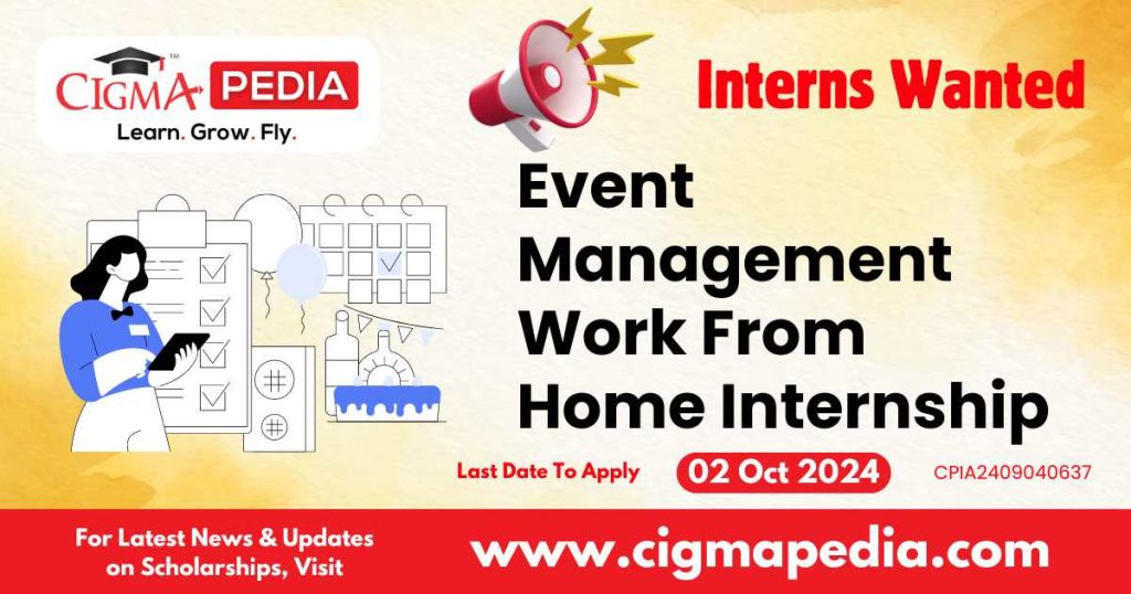 Event Management Work From Home Internship