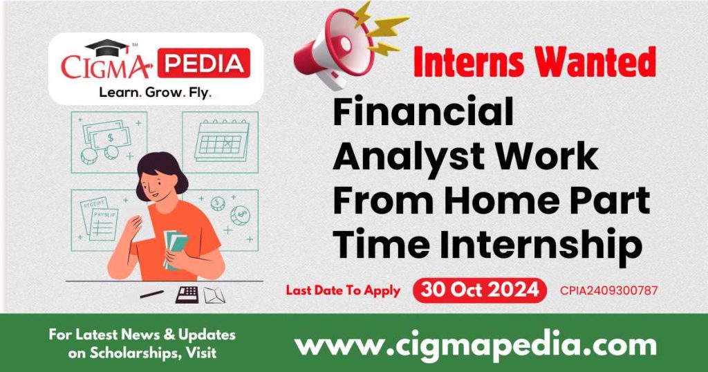 Financial Analyst Work From Home Part Time Internship