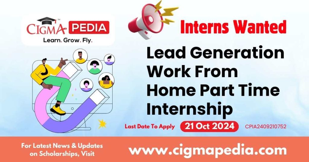 Lead Generation Work From Home Part Time Internship