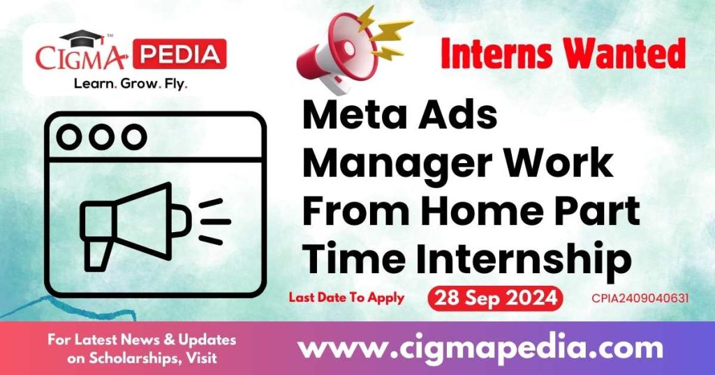 Meta Ads Manager Work From Home Part Time Internship