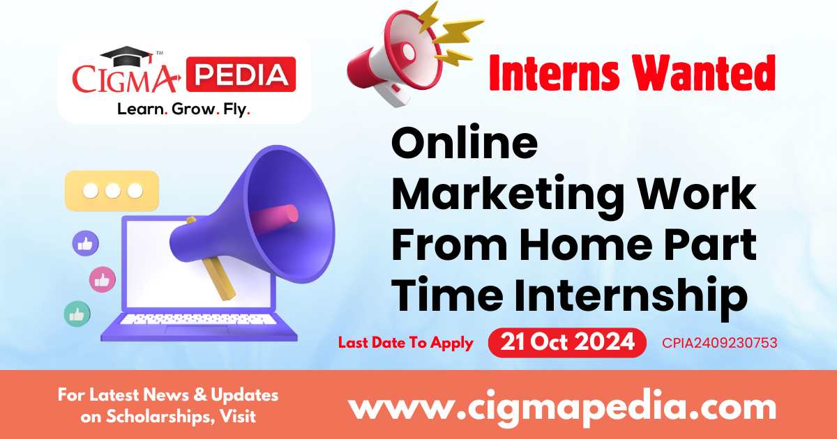 Online Marketing Work From Home Part Time Internship