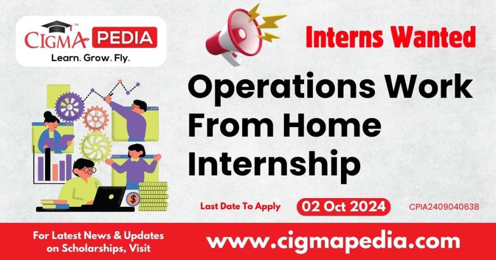 Operations Work From Home Internship