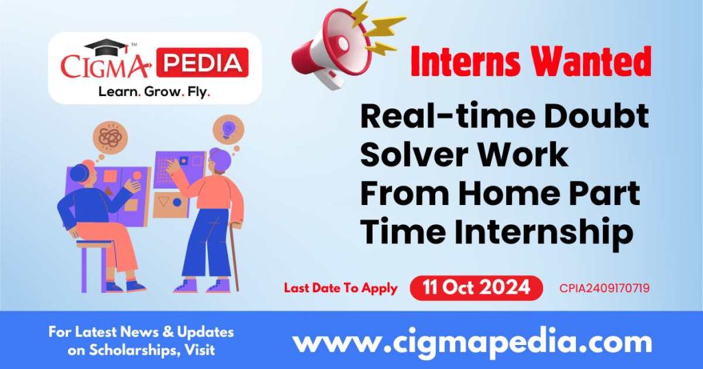 Real-time Doubt Solver Work From Home Part Time Internship