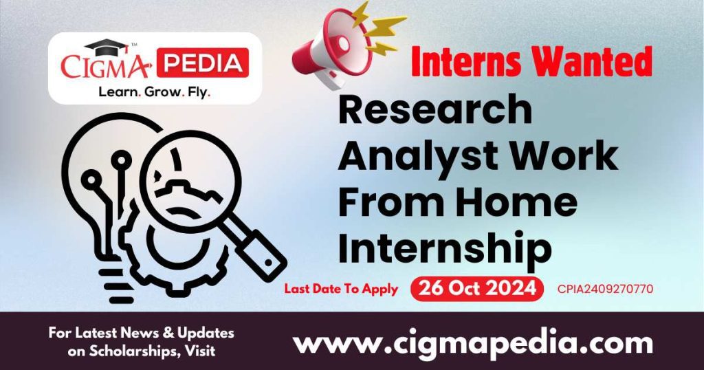 Research Analyst Work From Home Internship