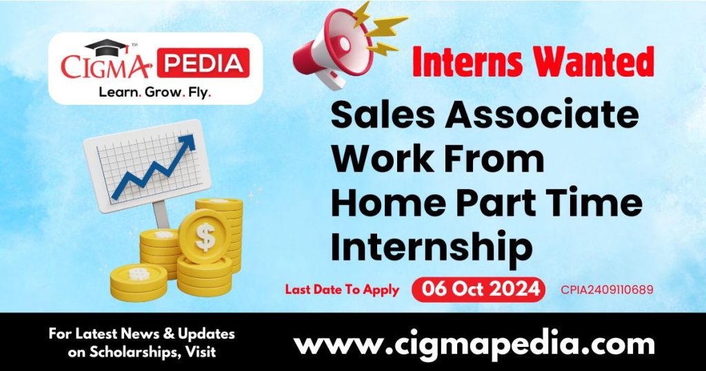 Sales Associate Work From Home Part Time Internship