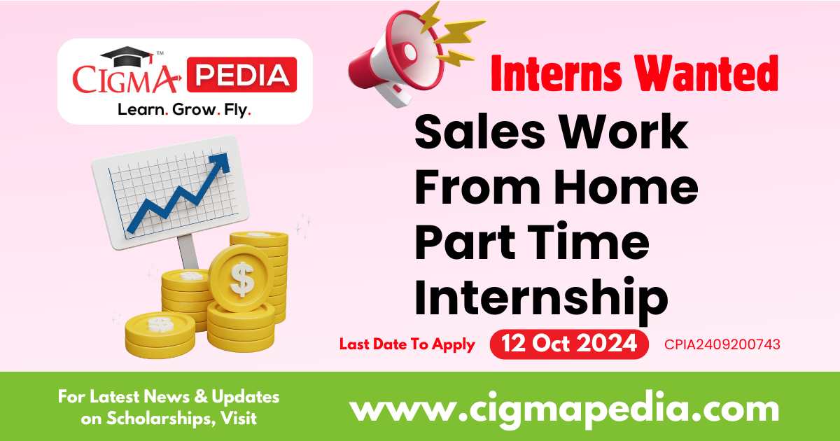 Sales Work From Home Part Time Internship