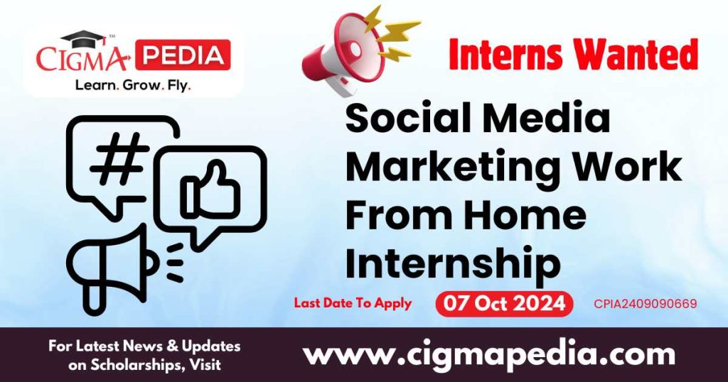 Social Media Marketing Work From Home Internship