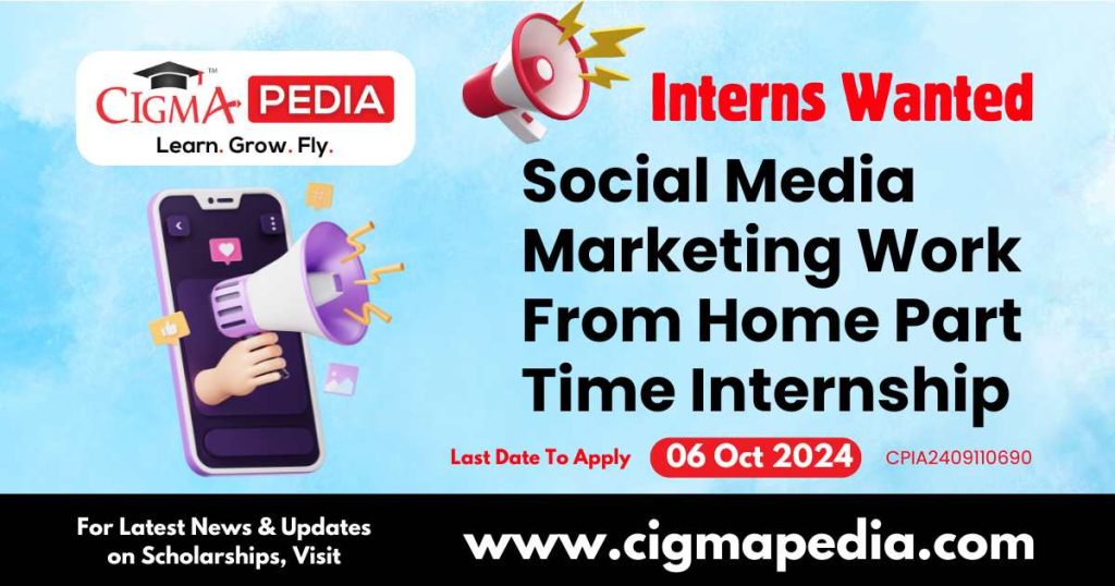 Social Media Marketing Work From Home Part Time Internship