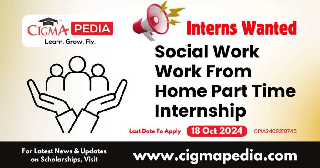 Social Work Work From Home Part Time Internship