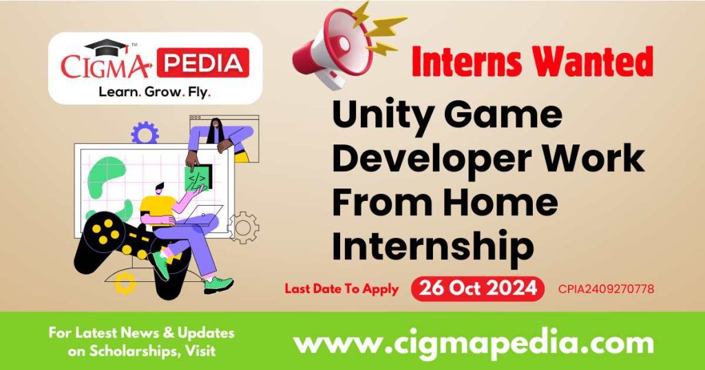 Unity Game Developer Work From Home Internship