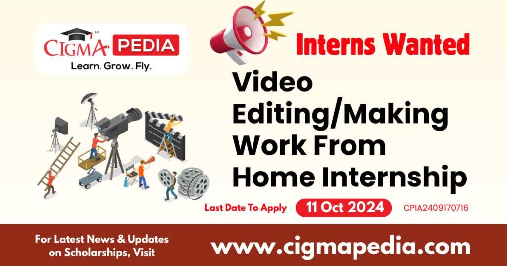 Video Editing/Making Work From Home Internship