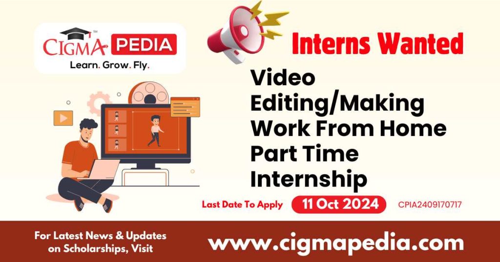 Video Editing/Making Work From Home Part Time Internship