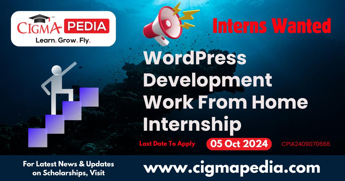 WordPress Development Work From Home Internship