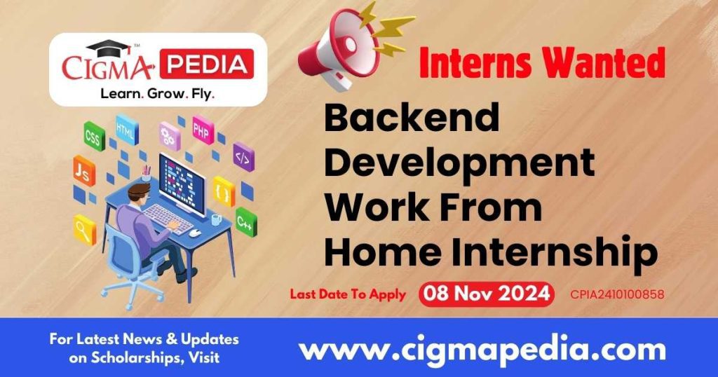 Backend Development Work From Home Internship