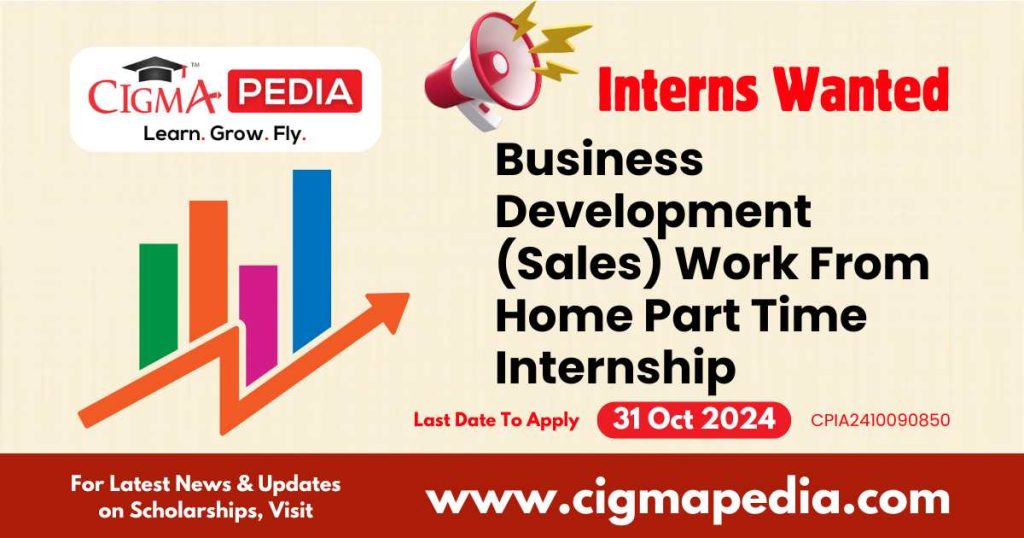 Business Development (Sales) Work From Home Part Time Internship