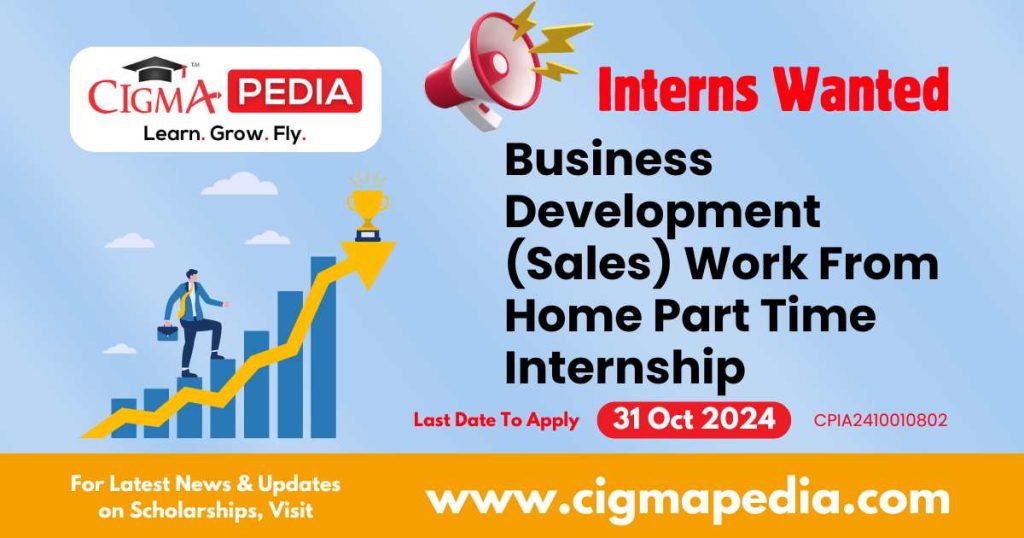 Business Development (Sales) Work From Home Part Time Internship