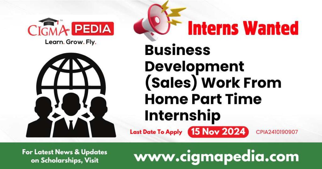 Business Development (Sales) Work From Home Part Time Internship