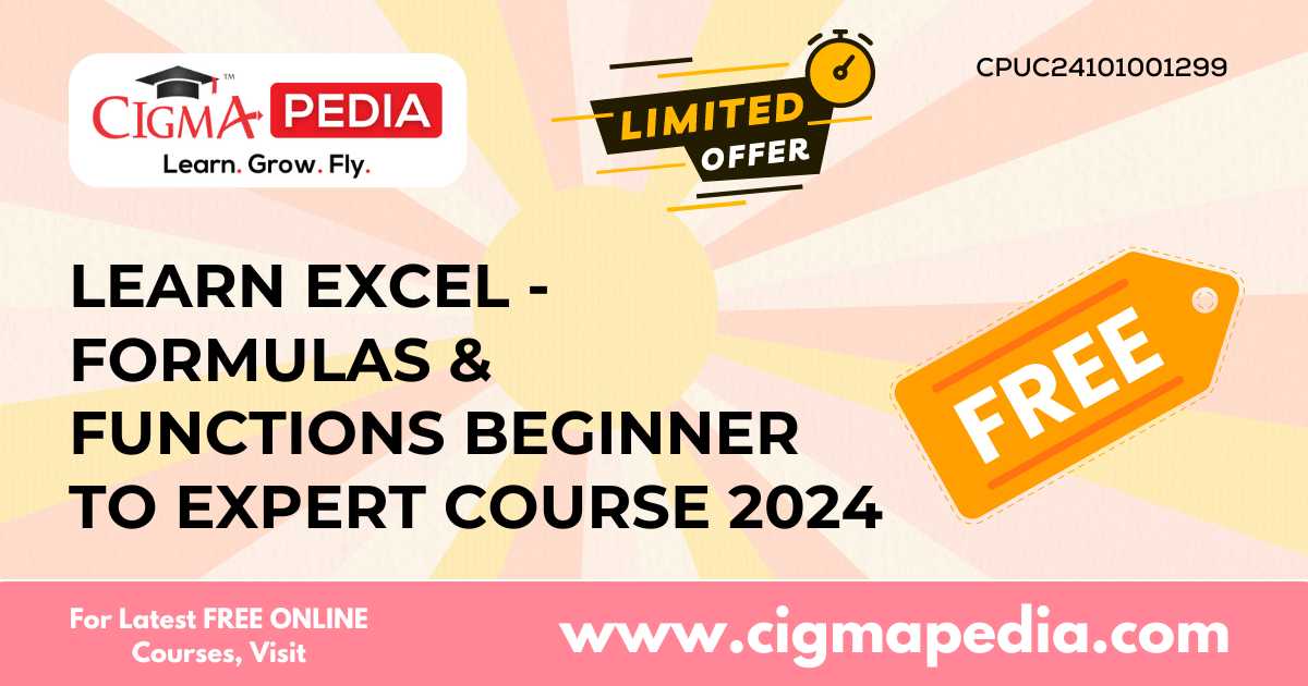 Learn Excel Formulas & Functions Beginner to Expert Course 2024 (Free