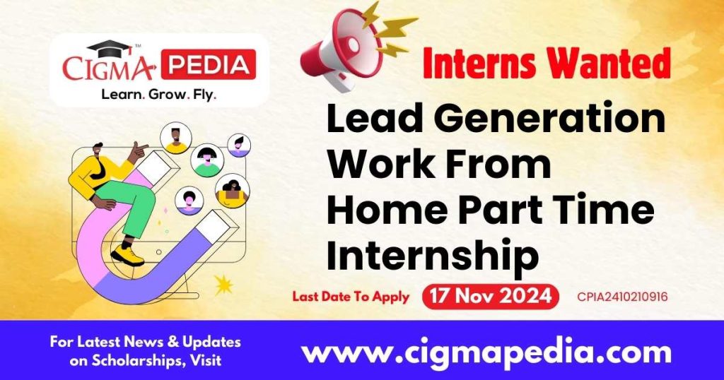 Lead Generation Work From Home Part Time Internship