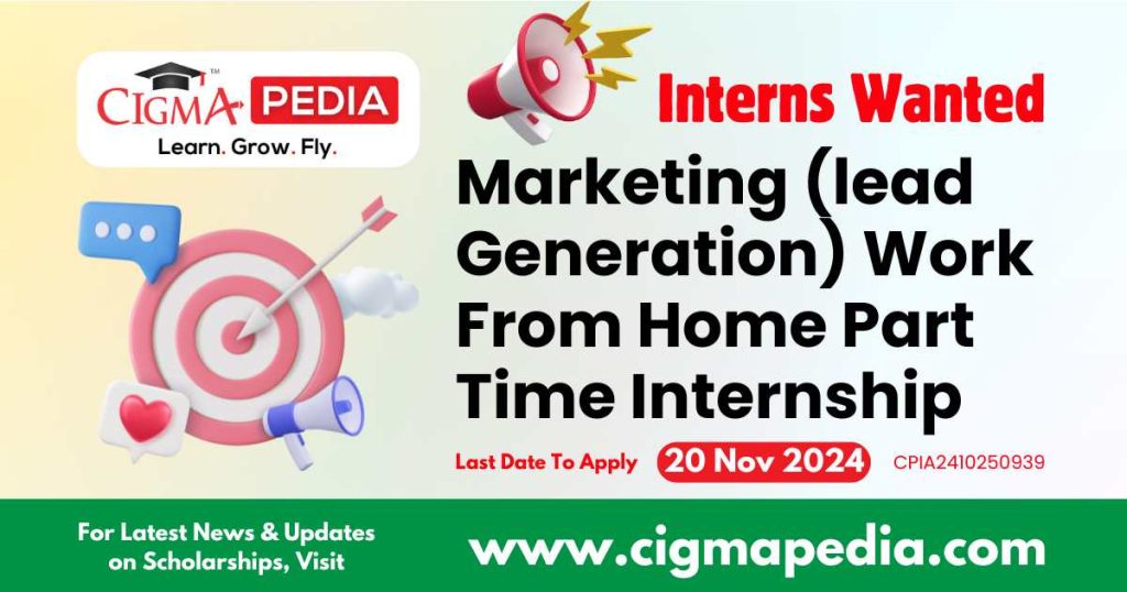 Marketing (lead Generation) Work From Home Part Time Internship