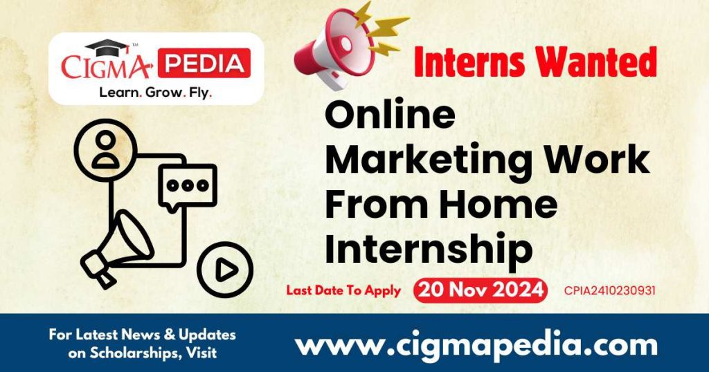 Online Marketing Work From Home Internship