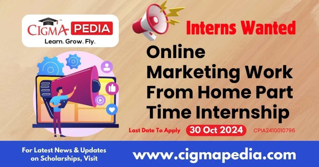 Online Marketing Work From Home Part Time Internship