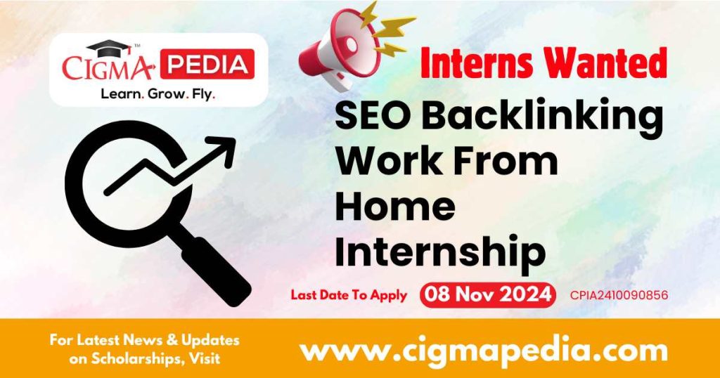 SEO Backlinking Work From Home Internship