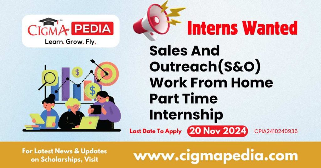 Sales And Outreach(S&O) Work From Home Part Time Internship