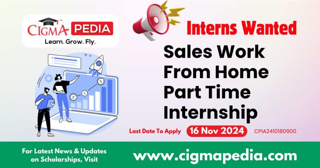 Sales Work From Home Part Time Internship