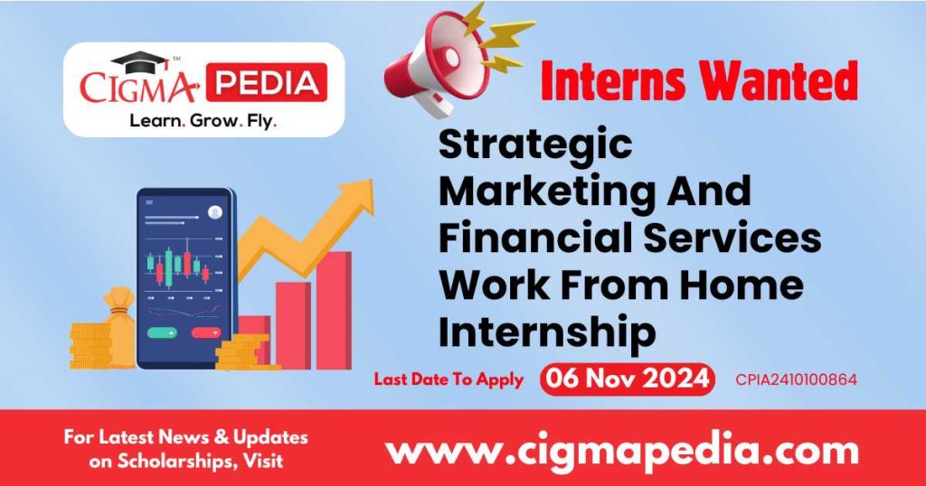 Strategic Marketing And Financial Services Work From Home Internship