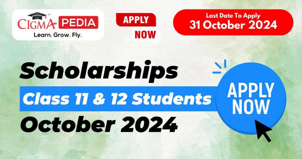 Top 20 Scholarships for Class 11 & 12 October 2024