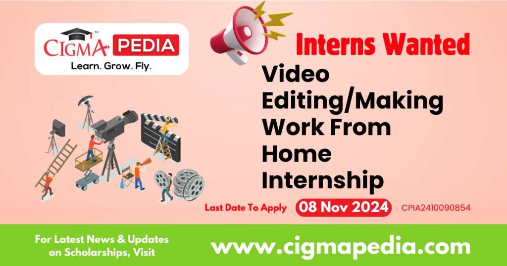 Video Editing/Making Work From Home Internship