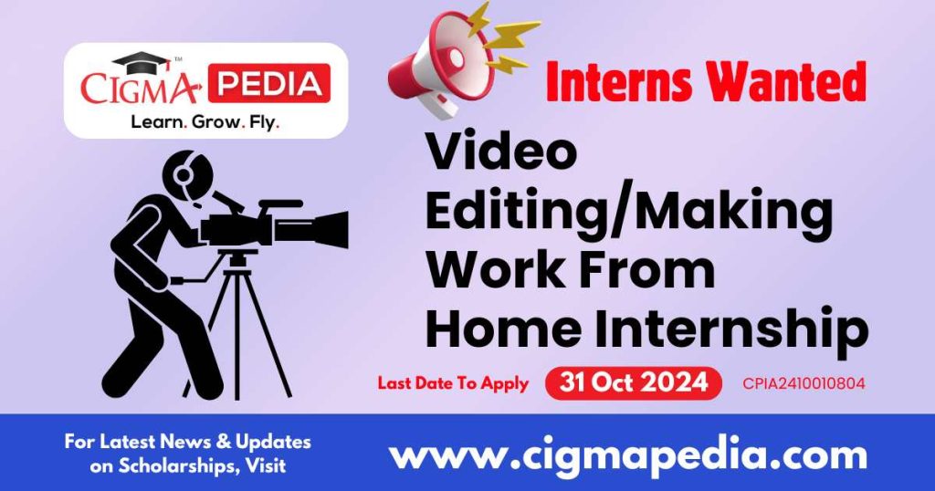 Video Editing/Making Work From Home Internship