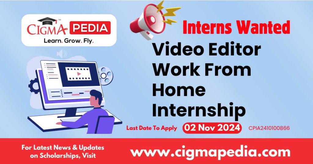 Video Editor Work From Home Internship