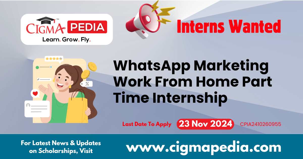 WhatsApp Marketing Work From Home Part Time Internship